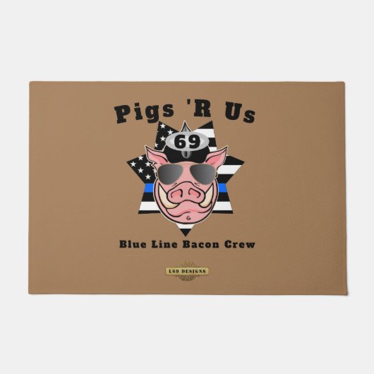 lustige Tür "PIGS 'R US" Fußmatte (Vorderseite)