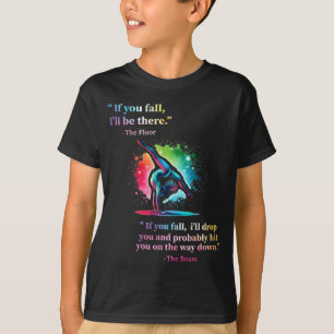 Lustige Turnen Boden Spruch Turnerin Regenbogen T-Shirt