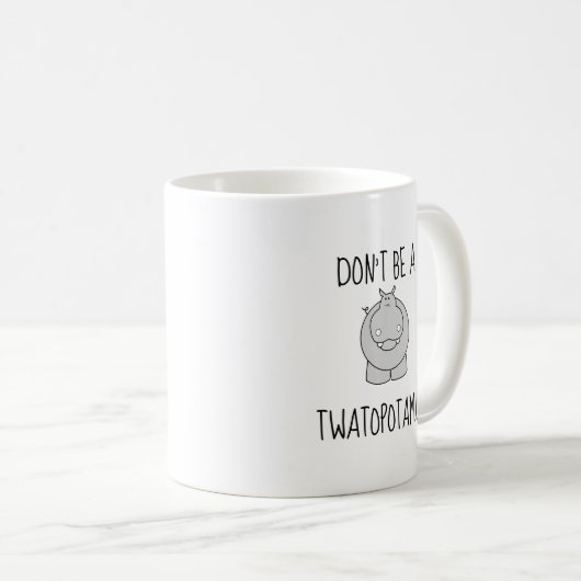 Lustige Twatopotamus Tasse (VorderseiteRechts)