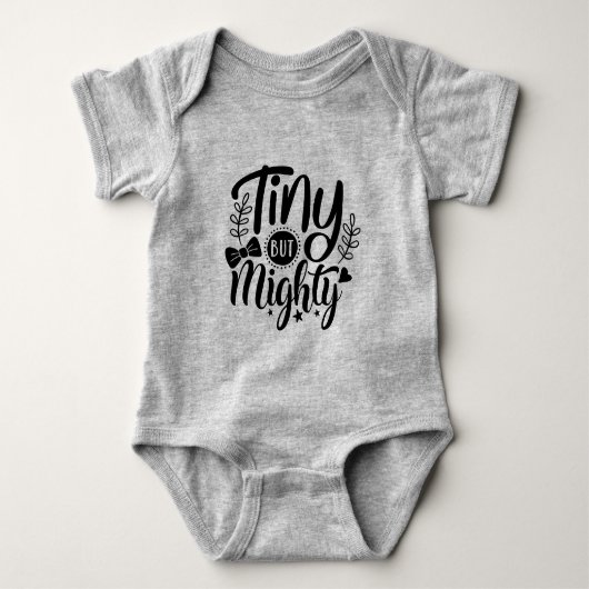Lustige Typografie Baby Strampler (Vorderseite)