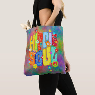 Lustige Typografie - HIPPIE SEELE 1 Tasche
