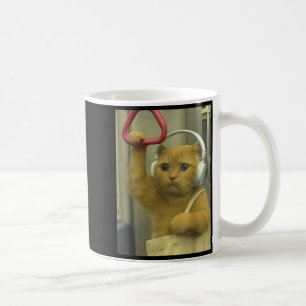 Lustige U-Bahn-Katzen-Meme-Hengst-Brainrot-Katzen- Kaffeetasse