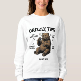 Lustige Überlebenstipps für Grizzlybären Outdoor H Sweatshirt