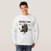 Lustige Überlebenstipps für Grizzlybären Outdoor H T-Shirt (Vorne ganz)