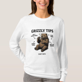 Lustige Überlebenstipps für Grizzlybären Outdoor H T-Shirt