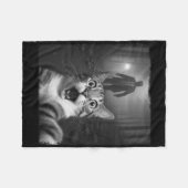 Lustige überraschte Katze Selfie Schockiert  Fleecedecke (Vorderseite (Horizontal))