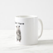 Lustige überraschte schockierte Opossum Kaffeetasse (VorderseiteRechts)