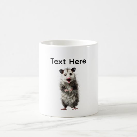 Lustige überraschte schockierte Opossum Kaffeetasse (Mittel)