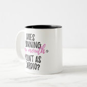 Lustige Übungs-Tasse Zweifarbige Tasse (Vorderseite Links)