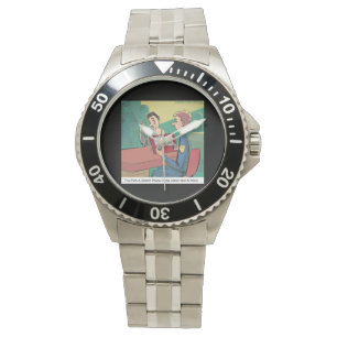 Lustige Uhr für Kriminelle Skizzenkünstler Rick Lo