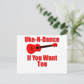 lustige Ukulele Postkarte (Stehend Vorderseite)