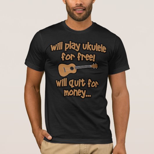 Lustige Ukulele T-Shirt (Vorderseite)