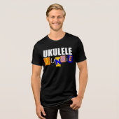 Lustige Ukulele Tri-Blend Shirt (Vorderseite voll)