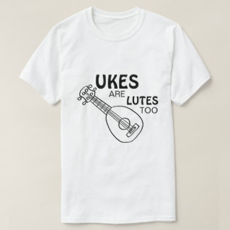 Lustige Ukulele, "Ukes sind auch Lauten" T-Shirt