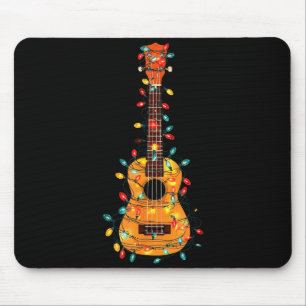 Lustige Ukulele-Weihnachtsgrafik-Lichterliebhaber  Mousepad