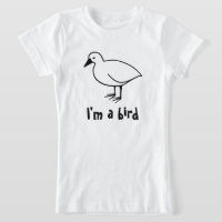 Lustige Umrisse eines Vogels Ich bin ein Vogel