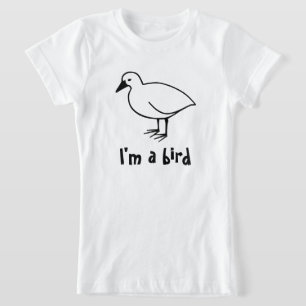 Lustige Umrisse eines Vogels Ich bin ein Vogel T-Shirt