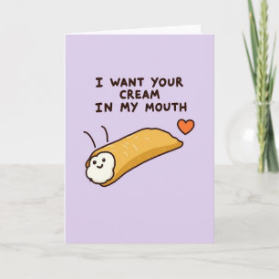 Lustige unanständige Cannoli-Creme-Karte Karte