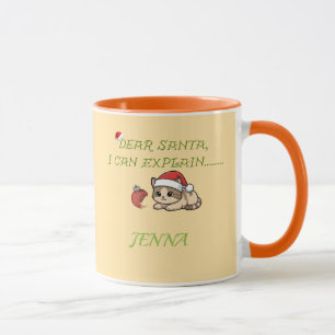 Lustige unartige Katze Weihnachten Tasse