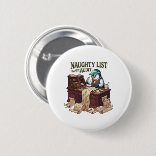 Lustige Unartige Liste Überprüfungs Pinguin Weihna Button