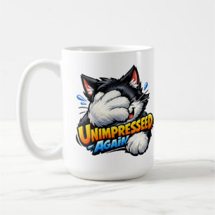Lustige unbeeindruckte Katzen-Kaffeetasse - mürris Kaffeetasse