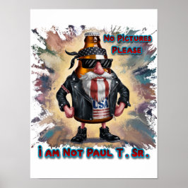 Lustige und bunte Dose Bier auf einem Poster