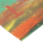 Lustige und farbenfrohe Abstrakte Malerei Tischdecke (Schrägansicht)