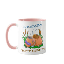 lustige und faule Capybara Tasse