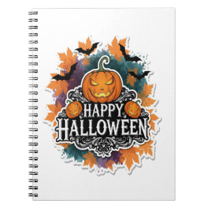 Lustige und gruselige Halloween-Zitate glücklich Notizblock
