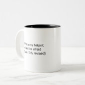 Lustige und inspirierende Kaffeetasse (Vorderseite Links)