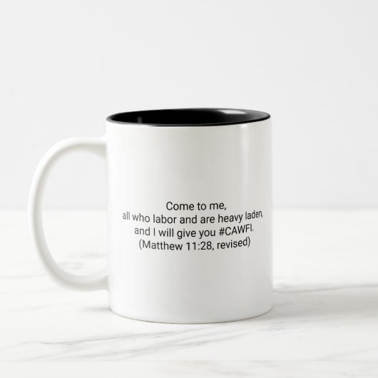 Lustige und inspirierende Kaffeetasse (Links)