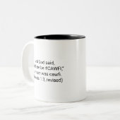 Lustige und inspirierende Kaffeetasse (Vorderseite Links)