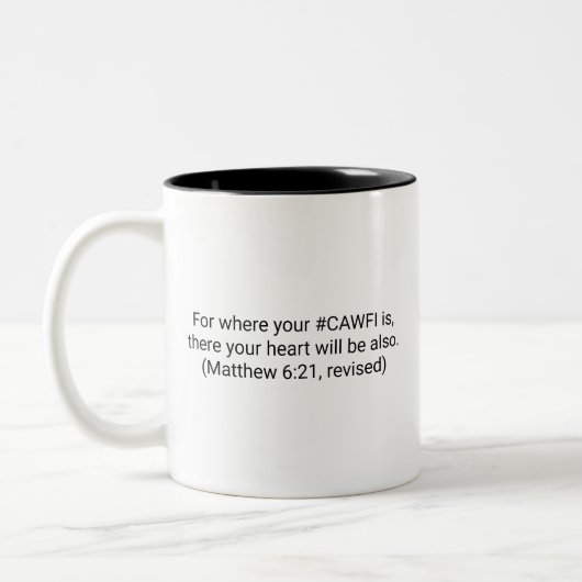 Lustige und inspirierende Kaffeetasse (Links)