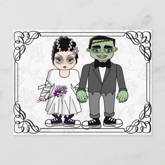 lustige und niedliche Einladung zur Hochzeit (Vorderseite)