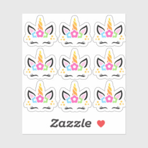 Lustige und niedliche Unicorn-Aufkleber Aufkleber