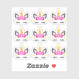 Lustige und niedliche Unicorn-Aufkleber Aufkleber