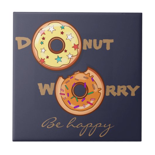 Lustige und optimimistic "Krapfensorge, ist Fliese (Vorderseite)