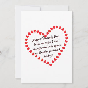 Lustige und sarkastische Valentinstag-Geschenk-Zit Feiertagskarte