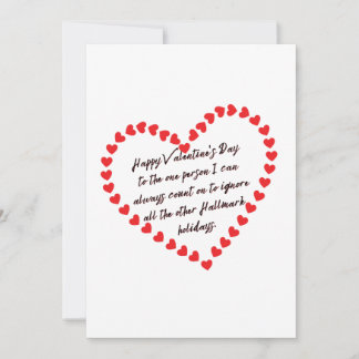 Lustige und sarkastische Valentinstag-Geschenk-Zit Feiertagskarte