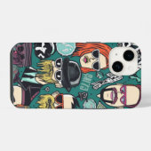 Lustige und süße Krypto-Punks iPhone Hülle (Rückseite (Horizontal))