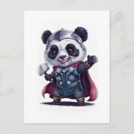 Lustige und süße Panda-Filmfigur auf einem Weißen Feiertagspostkarte