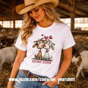 Lustige ungepflegte verliebte Ziegen Tri-Blend Shirt