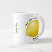 lustige, ungewöhnliche Kaffeetasse mit Zitronenlok Jumbo-Tasse (Vorderseite Rechts)