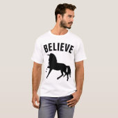 Lustige UNICORN T - Shirts GLAUBEN (Vorne ganz)