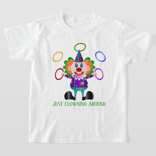 lustige unisex Kinder Clown fügen Text T-Shirt (Ablage )