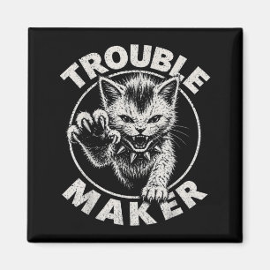 Lustige Unruhestifter Katze Rock Hand Punk-Rebell  Magnet