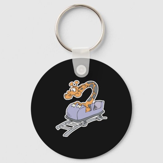 lustige Untersetzer-Giraffe Schlüsselanhänger (Vorderseite)