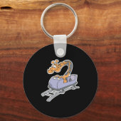 lustige Untersetzer-Giraffe Schlüsselanhänger (Vorderseite)