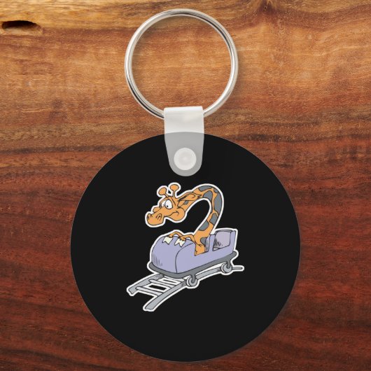 lustige Untersetzer-Giraffe Schlüsselanhänger (Vorderseite)