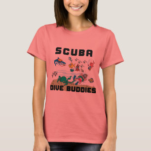Lustige UNTERWASSERATEMGERÄT Tauchen-Freund-Fraue T-Shirt